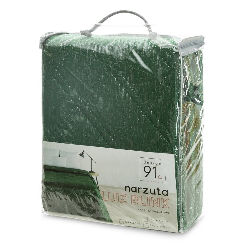 Narzuta Luiz Blink 200x220 cm w opakowaniu, kolor zielony