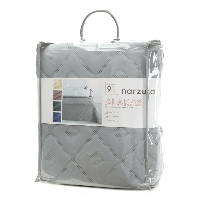 Narzuta Alara 6 170x210 cm w opakowaniu, kolor srebrny