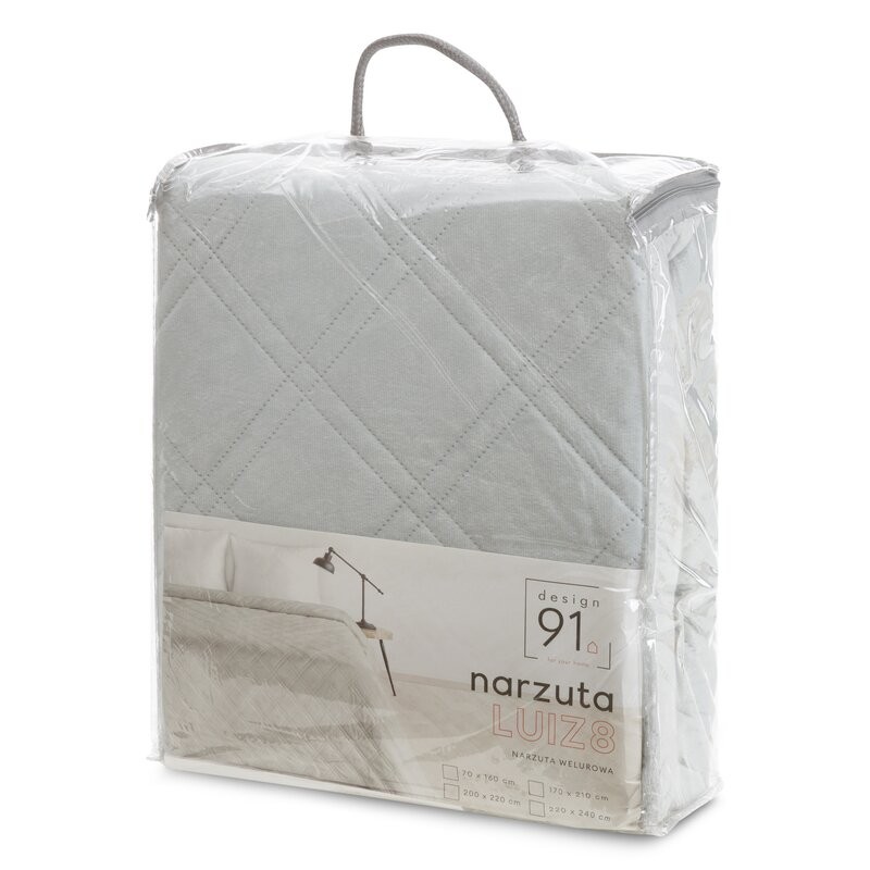 Narzuta Luiz 8 200x220 cm w opakowaniu, kolor srebrny
