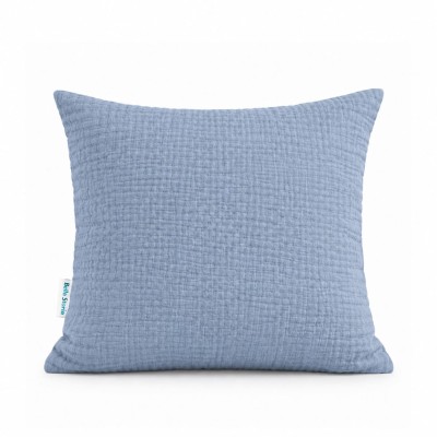 Poszewka 40x40 muślinowa jeans niebieska Musinella