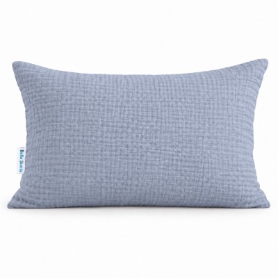 Poszewka 30x50 muślinowa jeans niebieska Musinella