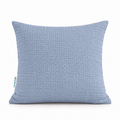 Poszewka 45x45 muślinowa jeans niebieska Musinella