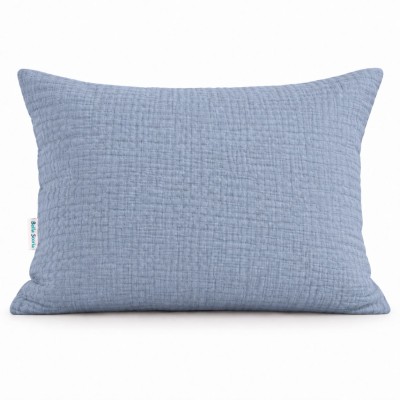 Poszewka 50x60 muślinowa jeans niebieska Musinella