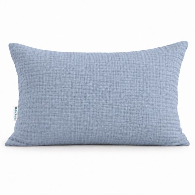 Poszewka 50x70 muślinowa jeans niebieska Musinella