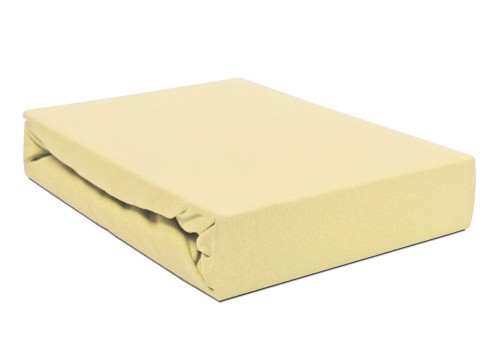 Prześcieradło Jersey z gumką kremowe 70x140