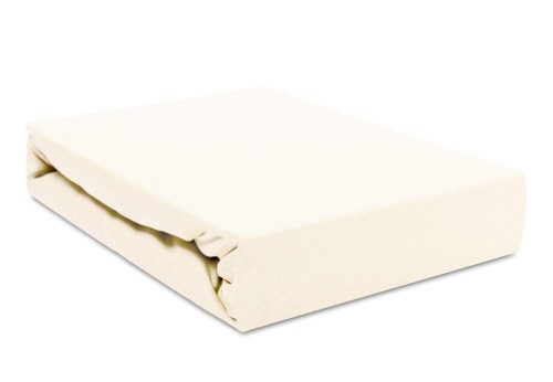 Prześcieradło Jersey z gumką ecru 70x140