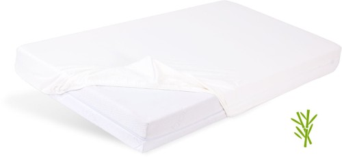 Prześcieradło bambusowe Bamboo z gumką białe 90x200 cm