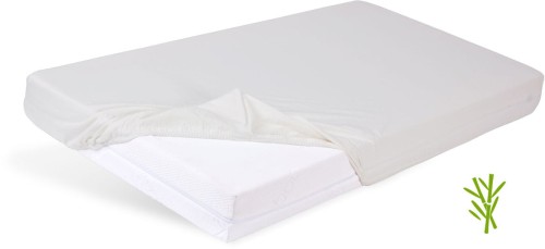 Prześcieradło bambusowe Bamboo z gumką jasnoszare 90x200 cm