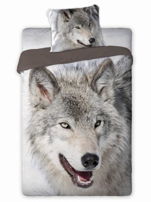 Pościel bawełna 140x200 Animals Wilk