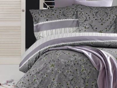 Pościel satynowa 160x200 Claudia Grey Exclusive Darymex