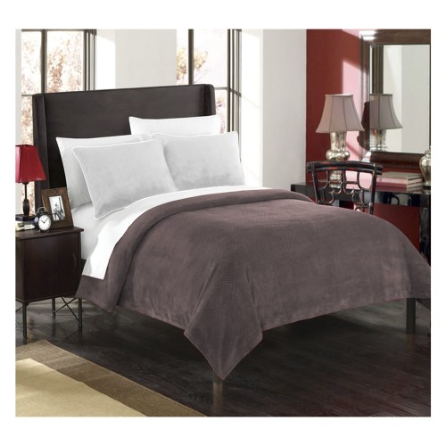 Narzuta Montana brązowa praktyczna ciemna lekka ciepła ozdobna