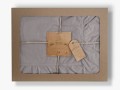 Pościel bawełniana z falbanami Opal Grey 200x220