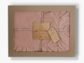 Pościel bawełniana z falbanami Cameo Brown 200x220