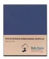 Prześcieradło bawełna 160x240 bez gumki granatowe Semplice