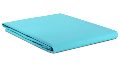 Prześcieradło bawełna 160x240 bez gumki turkusowe Semplice