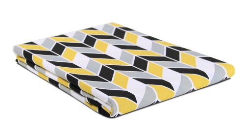 Prześcieradło bawełna 160x260 bez gumki Geometric Yellow