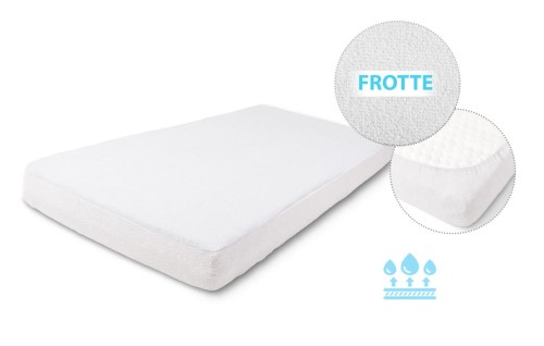 Prześcieradło 60x120 nieprzemakalne frotte białe
