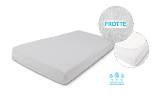 Prześcieradło 60x120 nieprzemakalne frotte jasnoszare