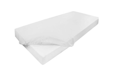 Wysokie prześcieradło 120x200+30cm jersey z lycrą białe
