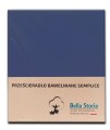 Prześcieradło bawełna 120x210 bez gumki granatowe Semplice