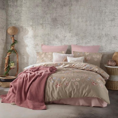 Pościel satynowa 160x200 Rosabella Pink Exclusive Darymex