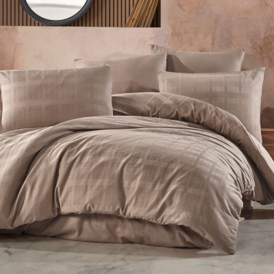 Pościel 140x200 satynowa Marsela Light Brown Darymex