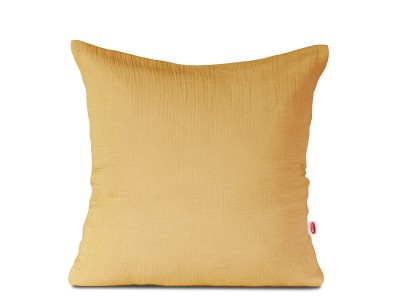 Poszewka 40x40 muślinowa musztardowa Matex