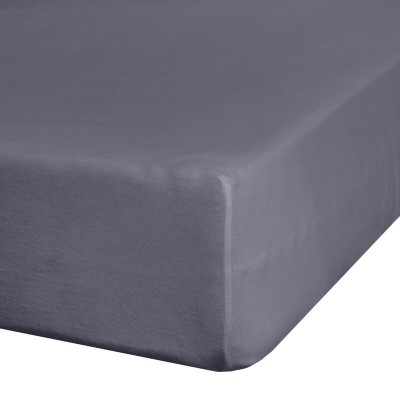 Wysokie prześcieradło 180x200+30cm bawełna jersey stalowe Eurofirany