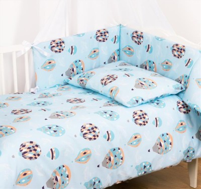 Pościel 3 el. 100x135 z ochraniaczem Trendy niebieska w balony BabyMatex