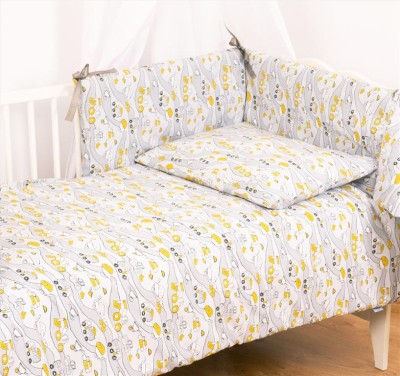 Pościel 3 el. 100x135 z ochraniaczem Trendy w pojazdy budowlane BabyMatex