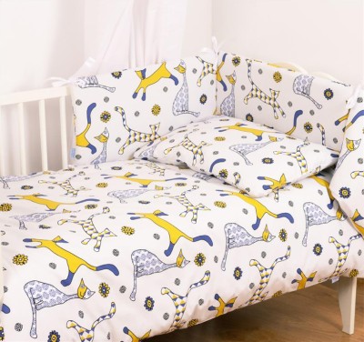 Pościel 3 el. 100x135 z ochraniaczem Trendy w koty BabyMatex