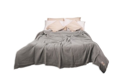 Narzuta 240x210 muślinowa szara Matex