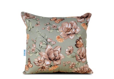 Poszewka 40x40 bawełniana Królowa Magnolia na zieleni