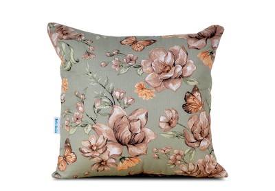 Poszewka 50x50 bawełniana Królowa Magnolia na zieleni