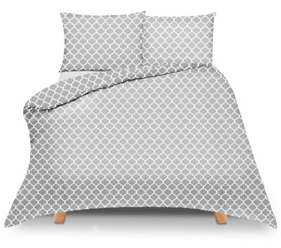 Pościel 150x200 bawełniana Maroko szare z torbą