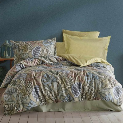Pościel 160x200 Greta Green satynowa Luxury w pudełku