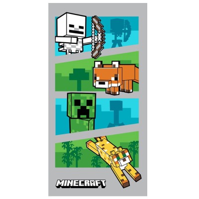 Ręcznik 70x140 Minecraft moby dziecięcy bawełniany