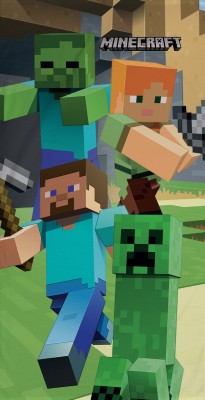 Ręcznik 70x140 Minecraft Steve Alex dziecięcy bawełniany