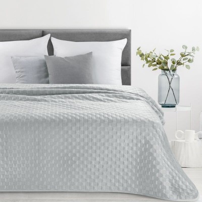 Narzuta 170x210 Sofia jodełka 4 welwetowa Srebrna