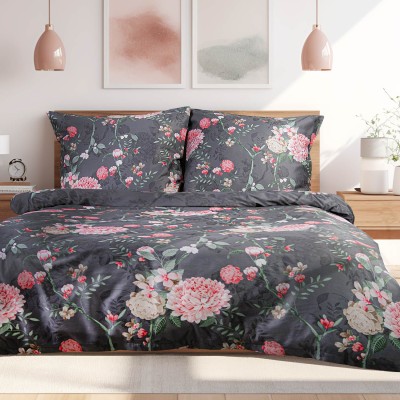 Pościel 160x200 satynowa bawełniana Alfon Grey Exclusive Darymex