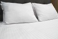 Adamaszkowa pościel w paski hotelowa bawełniana 200x180