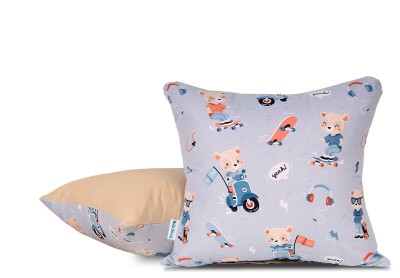 Poszewka 40x40 Misie i szalone kółka