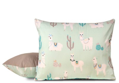 Poszewka 50x60 miętowa Lamy w krainie kaktusów