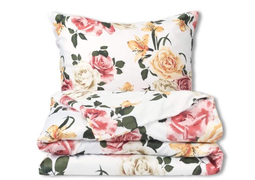 Pościel 220x200 satynowa Różany Zachwyt