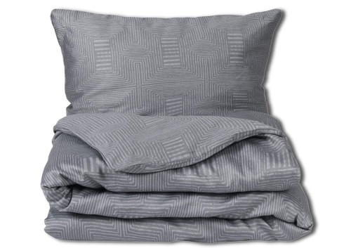 Pościel 220x200 satynowa Szary Labirynt