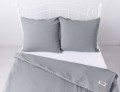 Pościel 140x200 muślinowa szara