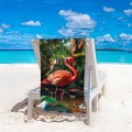 Ręcznik 100x180 plażowy Ogród Flaminga