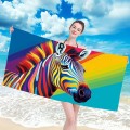 Ręcznik 100x180 plażowy Tęczowa Zebra