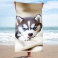 Ręcznik 100x180 plażowy Niebieskooki Husky