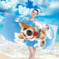 Ręcznik 100x180 plażowy Latający Pies